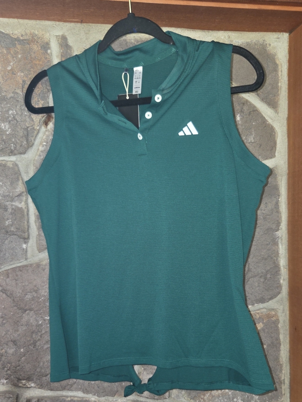 adidas Women’s Sleeveless Polo Tank - Teal Green